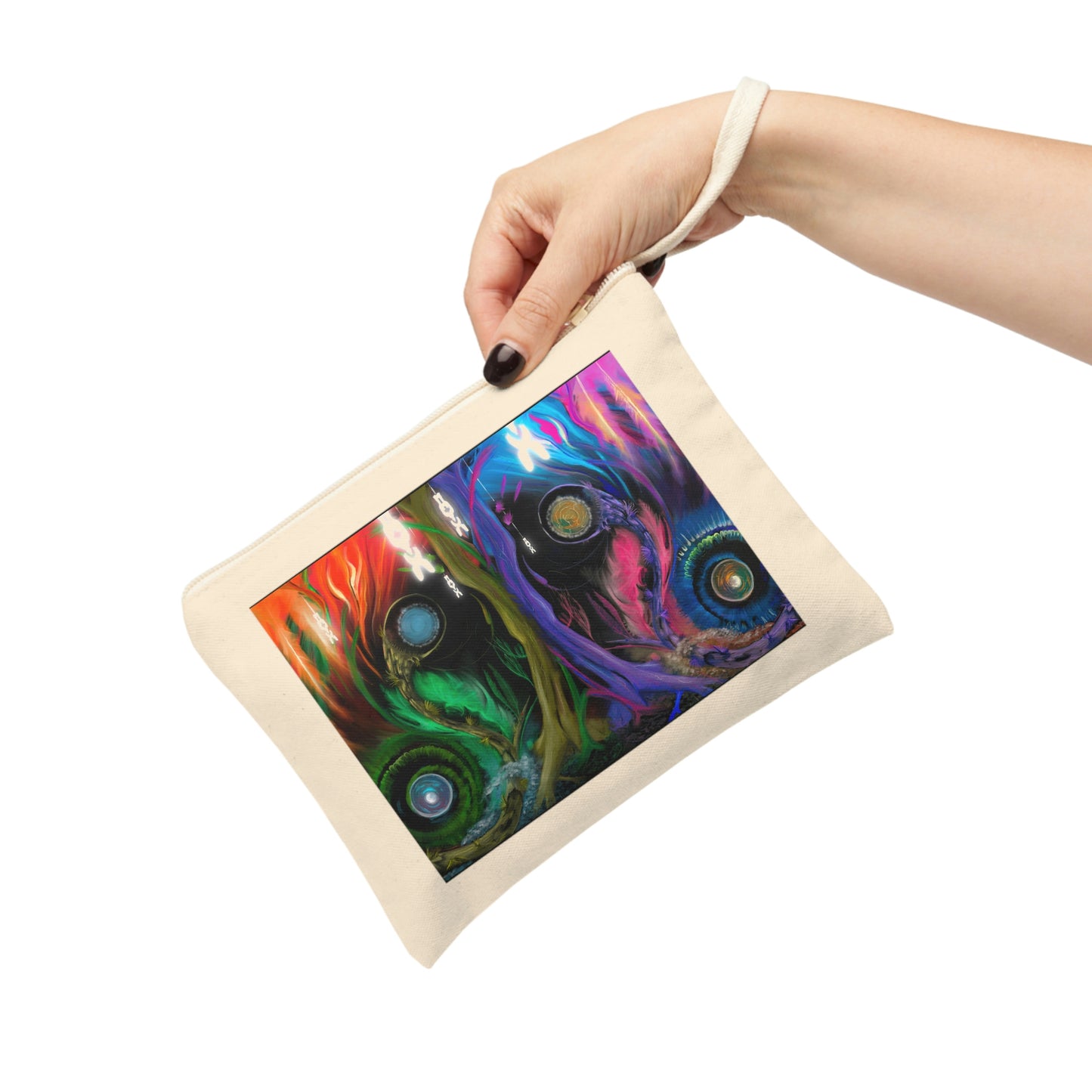 Deep In The Forest of Illusions Original Art Cotton Zipper Pouch