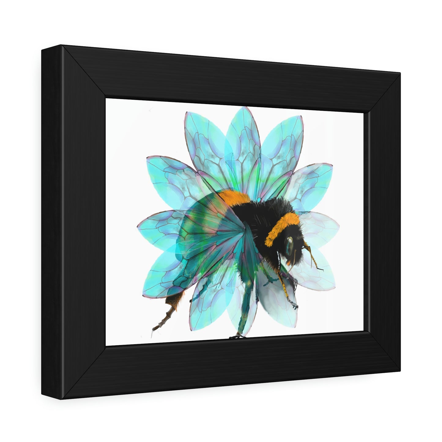 Bee in the Flower Framed Paper Poster