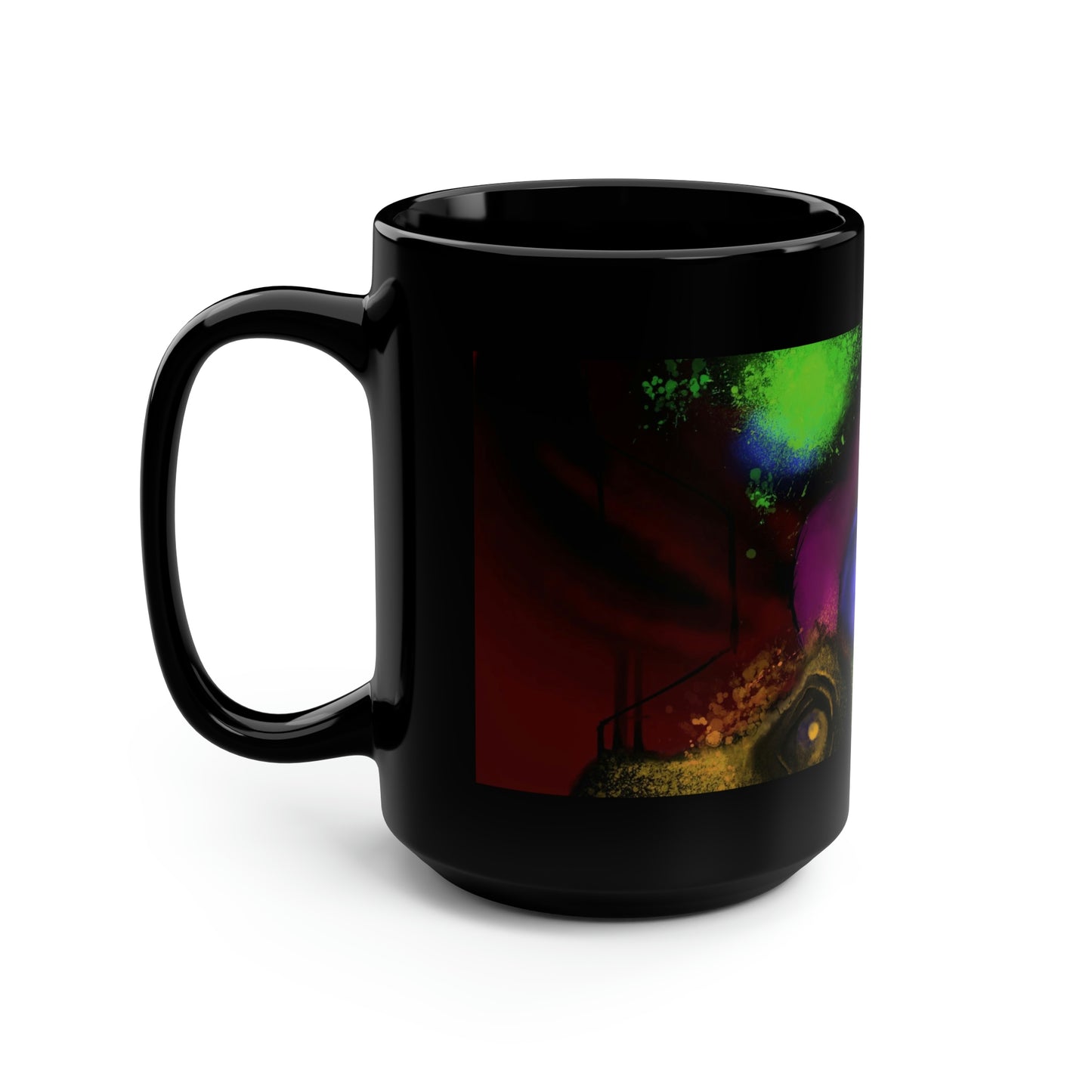 Bear Vista Black Mug, 15oz