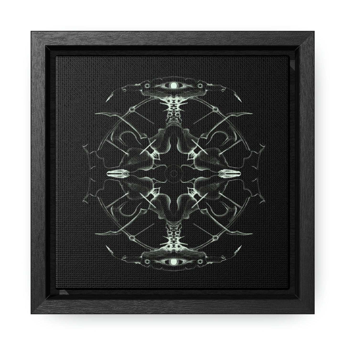 Sigil Black and White Art Framed Canvas Print