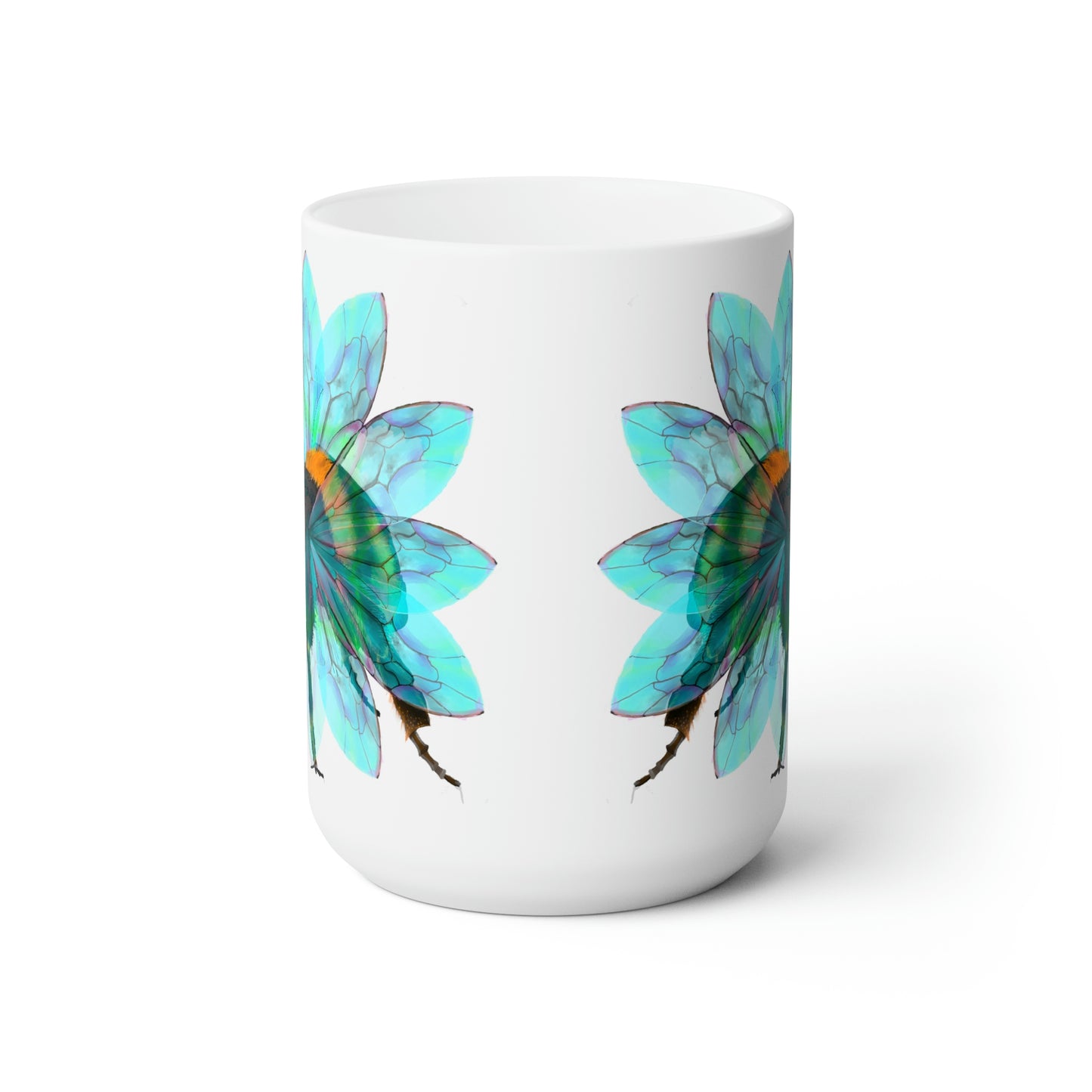Bee in the Flower Ceramic Mug 15oz