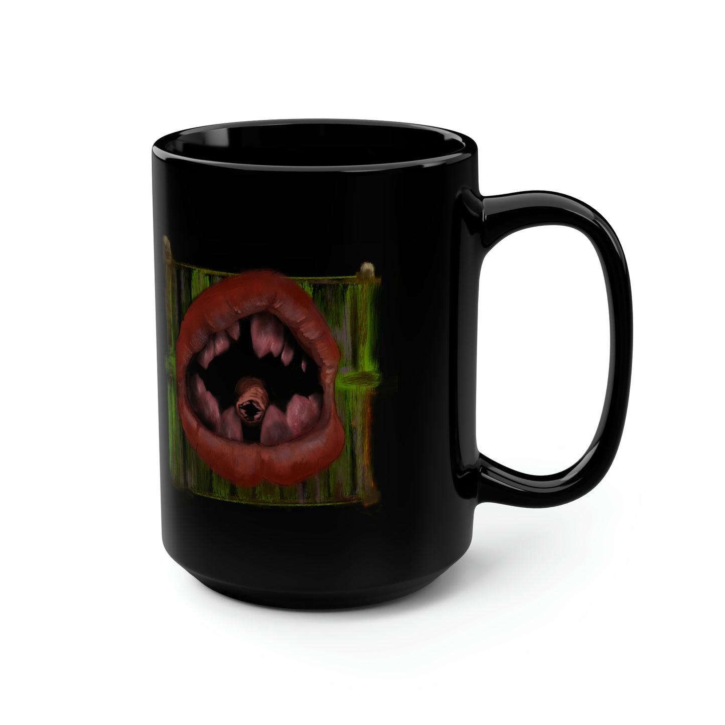 Parasite Mouth Black Mug, 15oz
