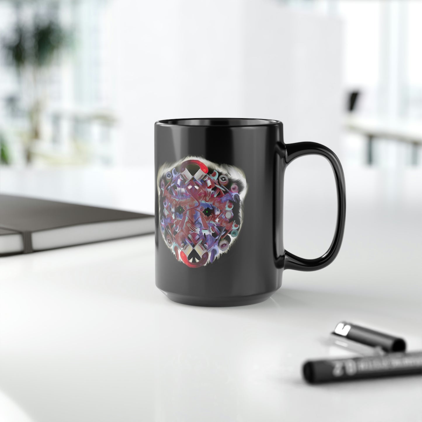 Interfaces Black Mug, 15oz