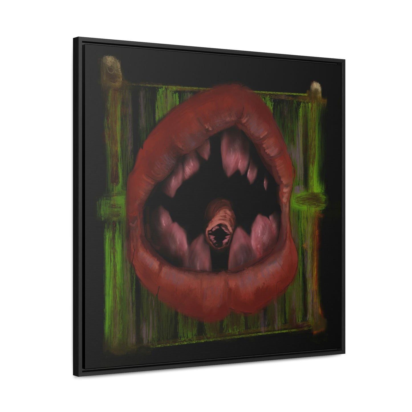 Parasite Mouth Gallery Canvas Wrap, Square Frame
