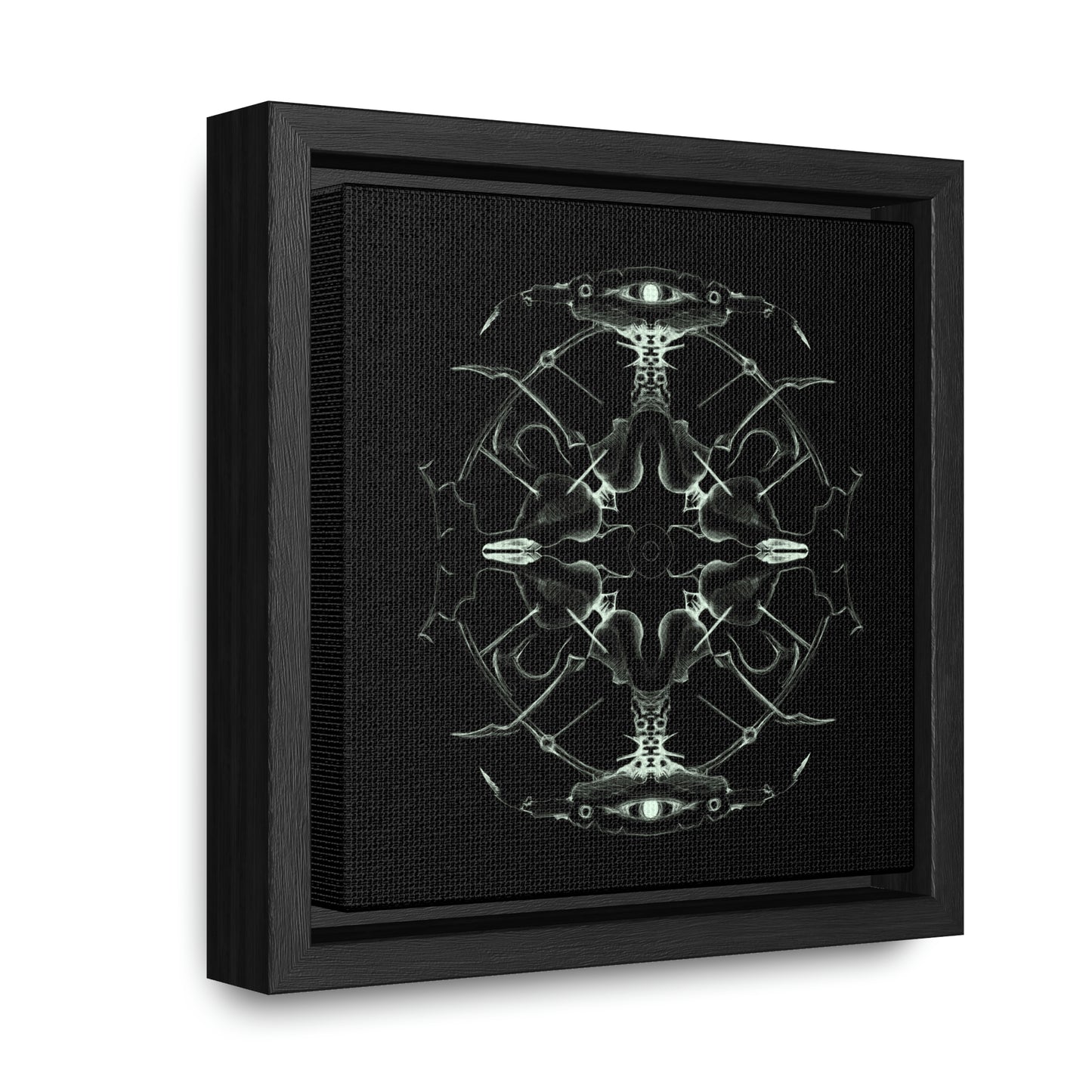Sigil Black and White Art Framed Canvas Print
