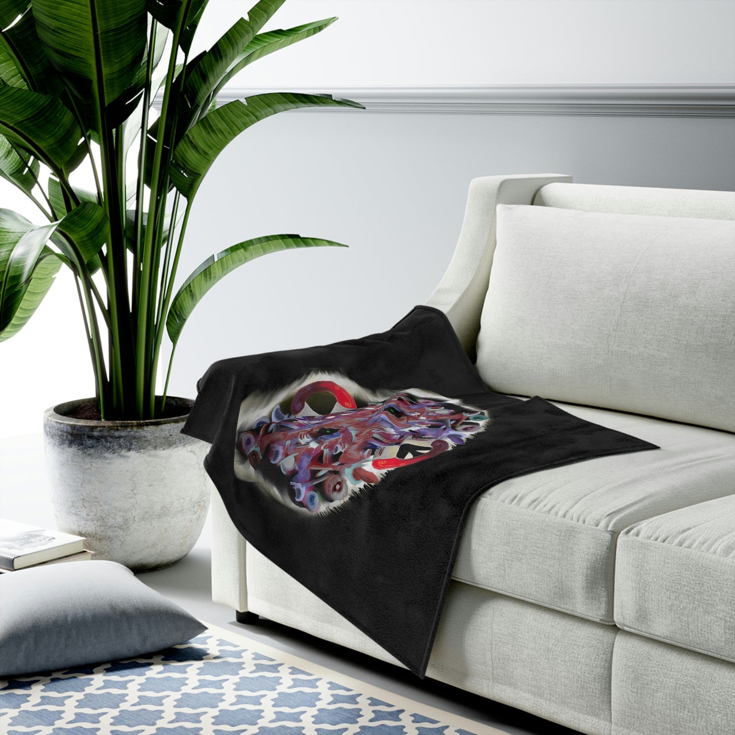 Interfaces Velveteen Plush Blanket