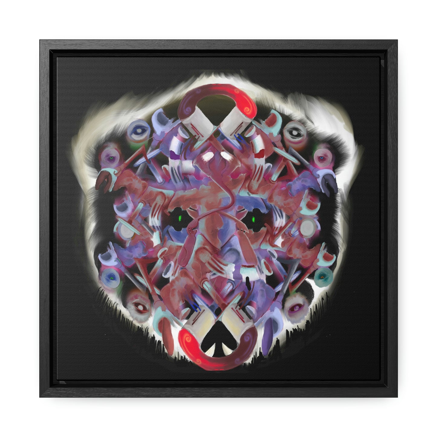 Interfaces Canvas Framed Print | Original Art | Bear Art