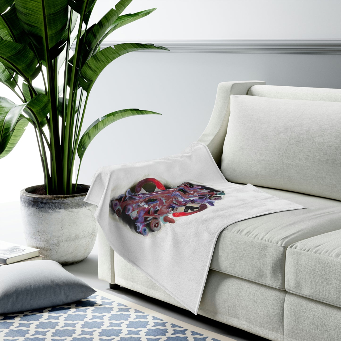 Interfaces Velveteen Plush Blanket