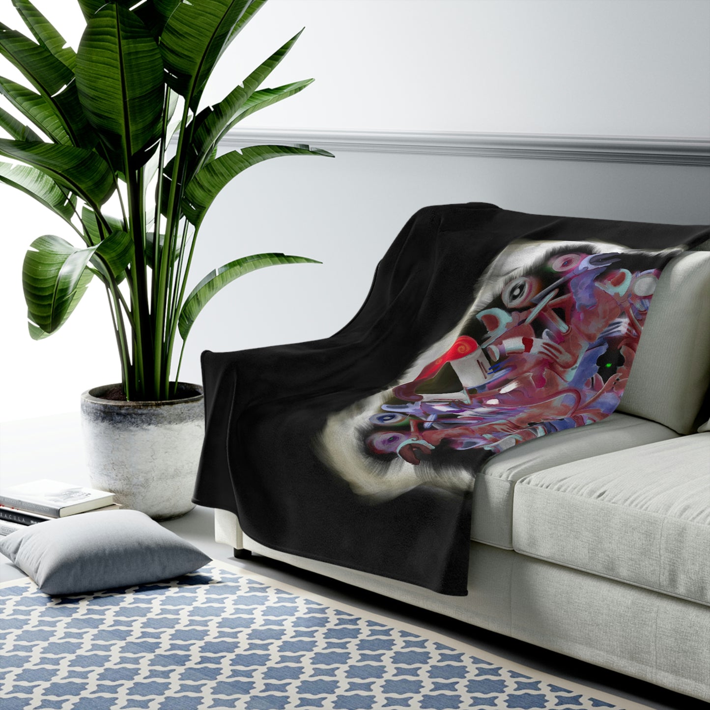 Interfaces Velveteen Plush Blanket