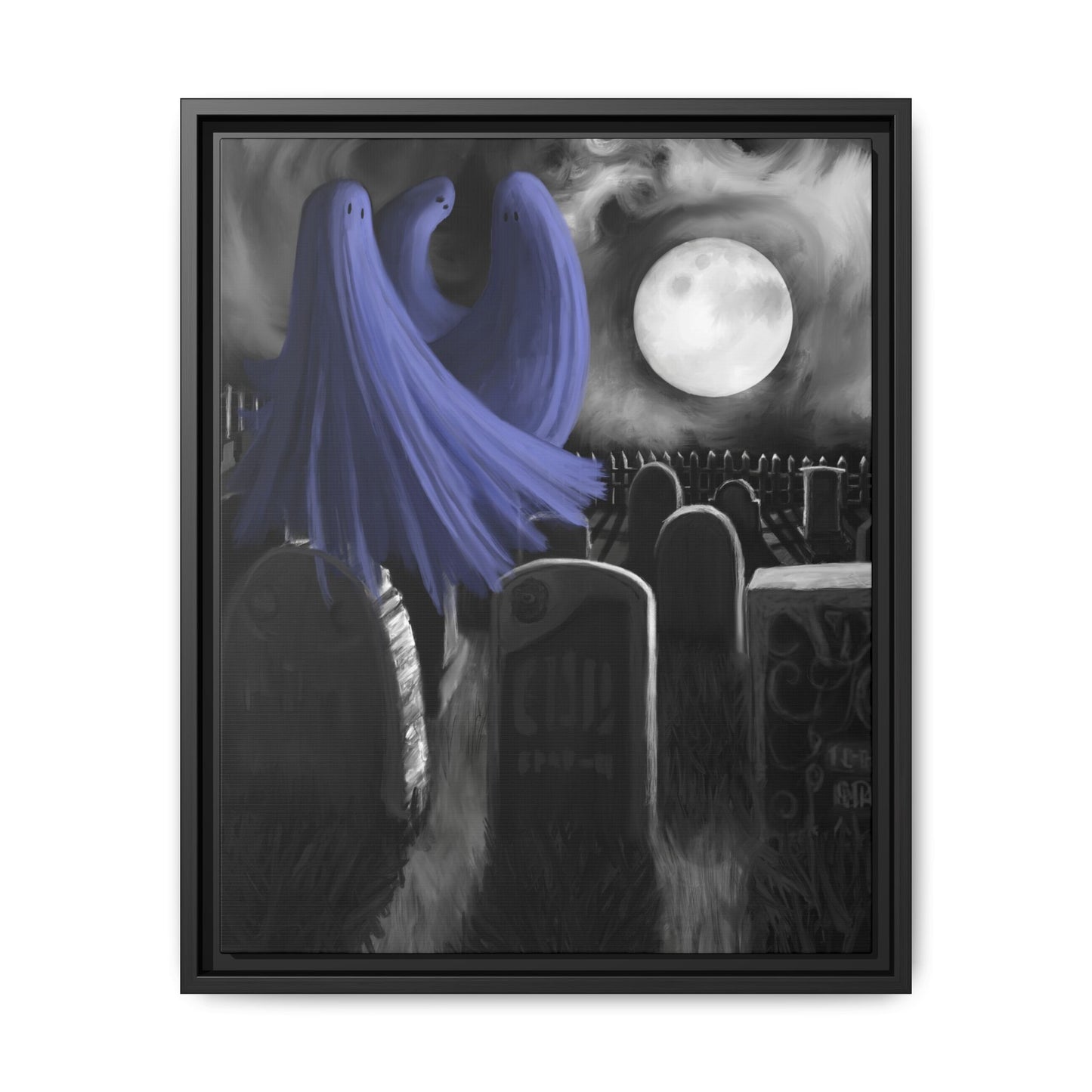 A Dance In The Moonlight Matte Canvas, Framed