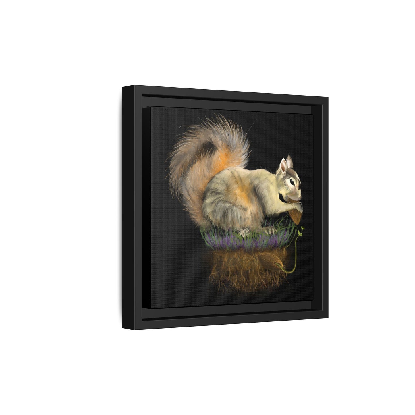 Fluffy Tree Planter Matte Canvas, Framed (Multi-color)