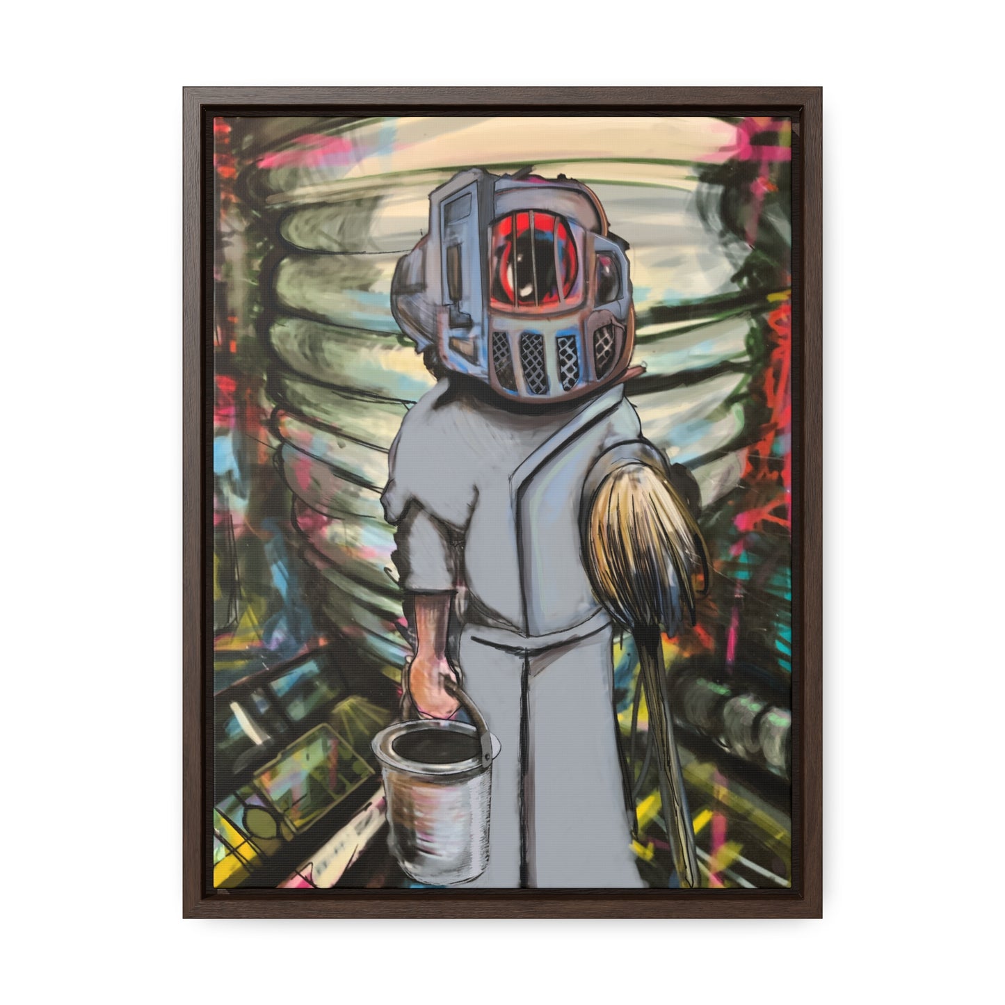 Space Janitor Framed Gallery Canvas Wrap