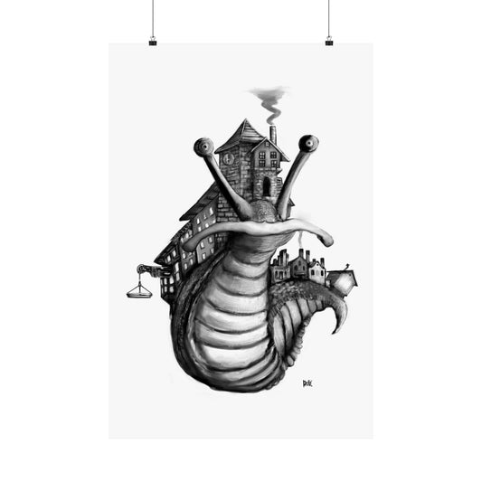 Snail Town Matte Vertical Poster