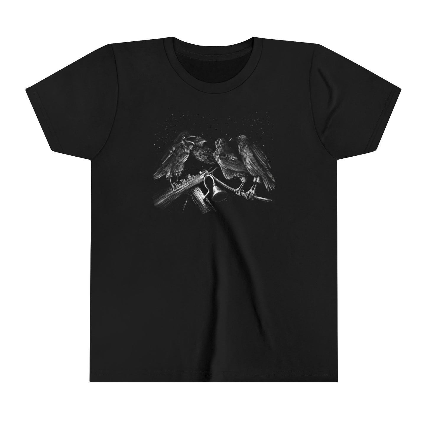 Ravens Muse at the Stars Youth Short Sleeve Tee