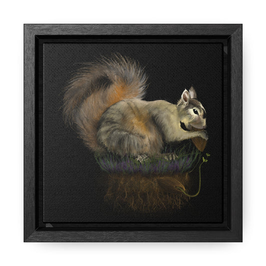 Fluffy Tree Planter Canvas wrap in square frame