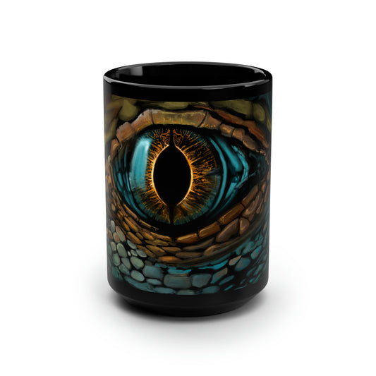 Ancient Eye Black Mug, 15oz