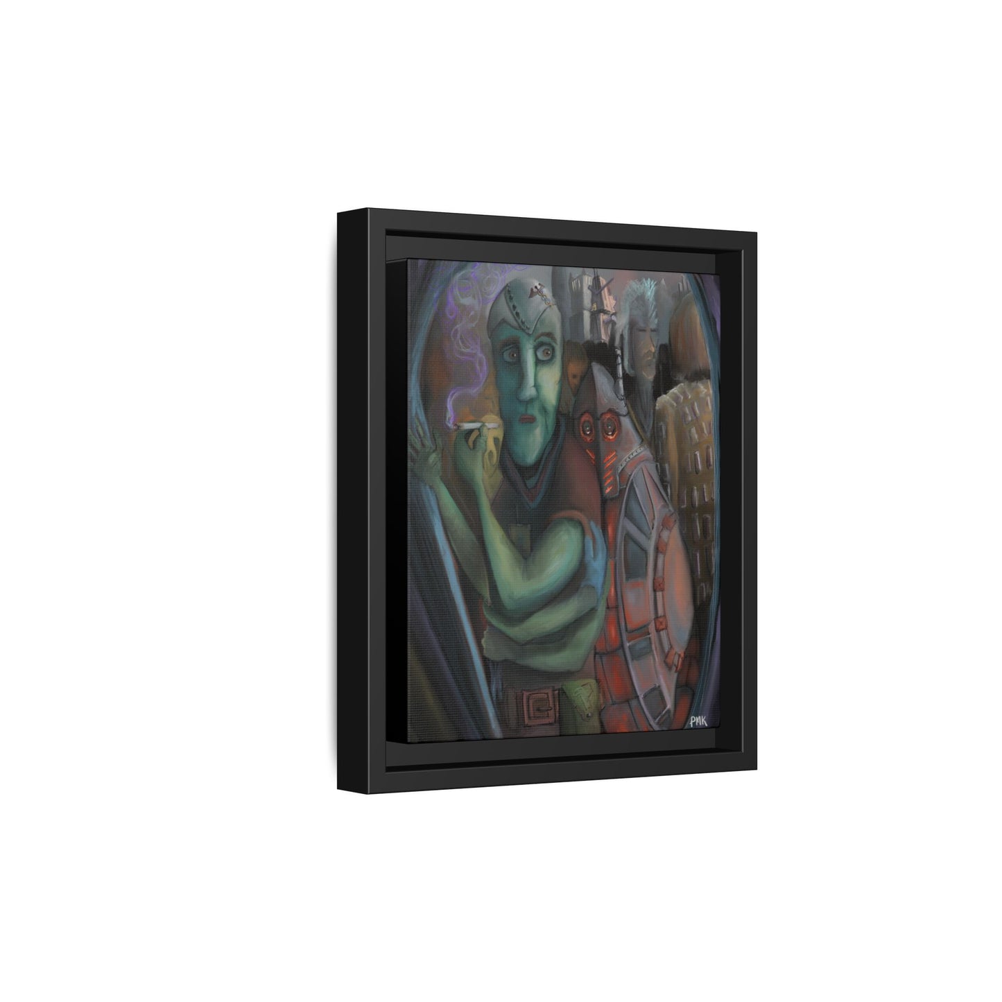 Smoke Break Matte Canvas, Framed