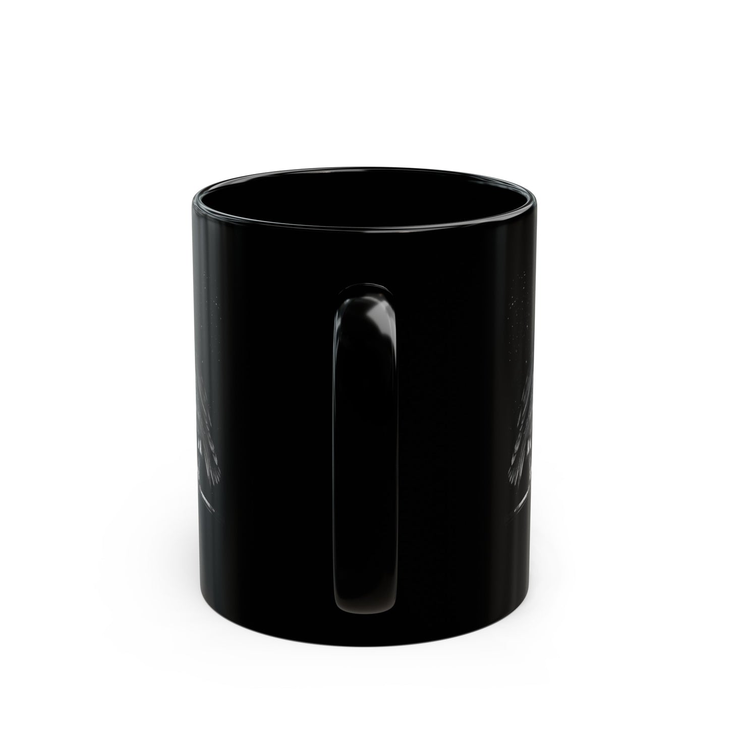 Ravens Muse at the Stars Black Mug