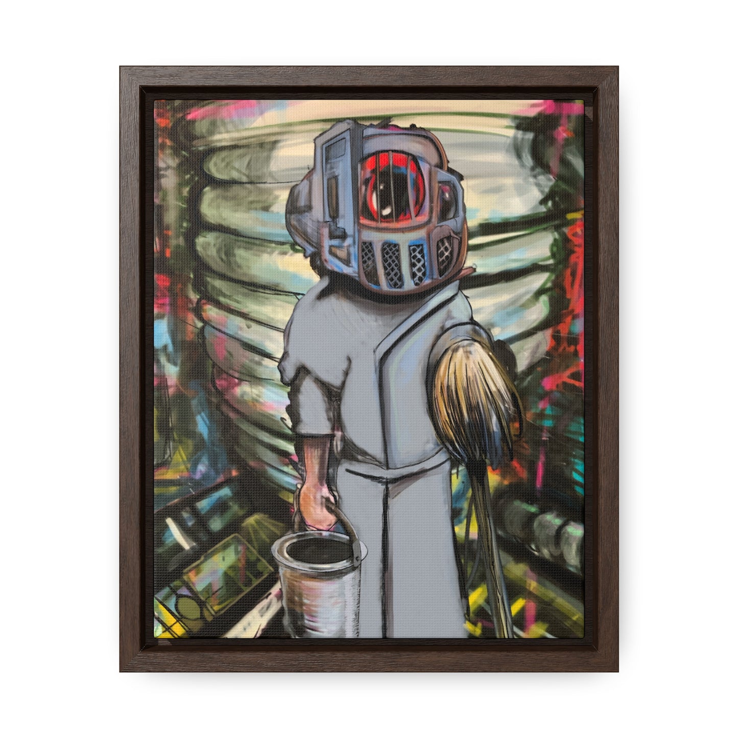 Space Janitor Framed Gallery Canvas Wrap