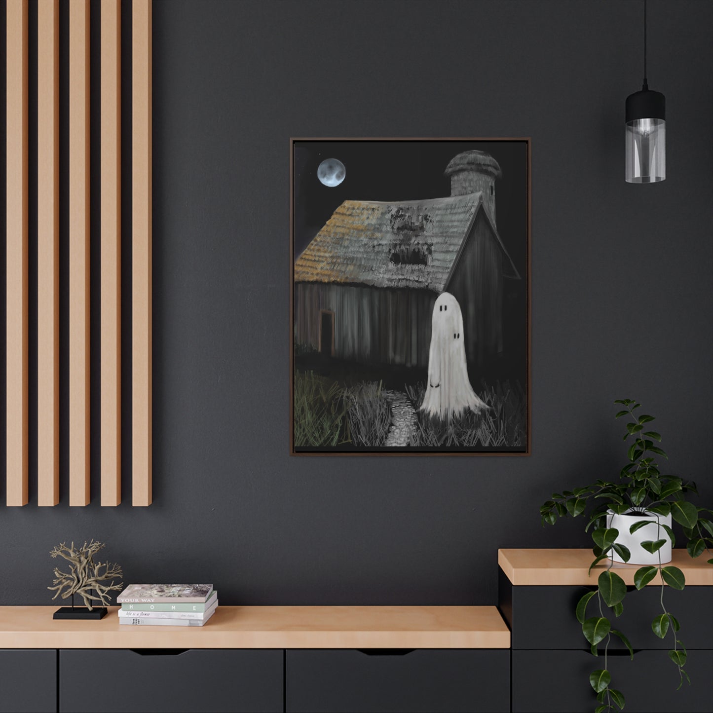 Haunted Barn Gallery Canvas Wrap, Vertical Frame