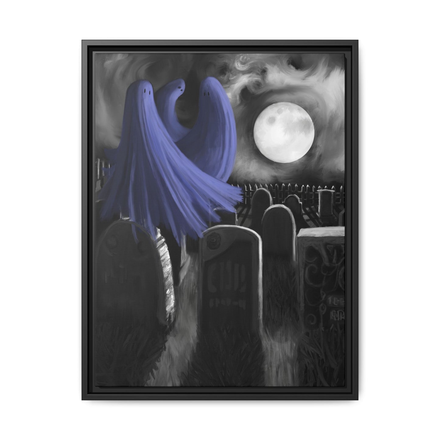 A Dance In The Moonlight Matte Canvas, Framed