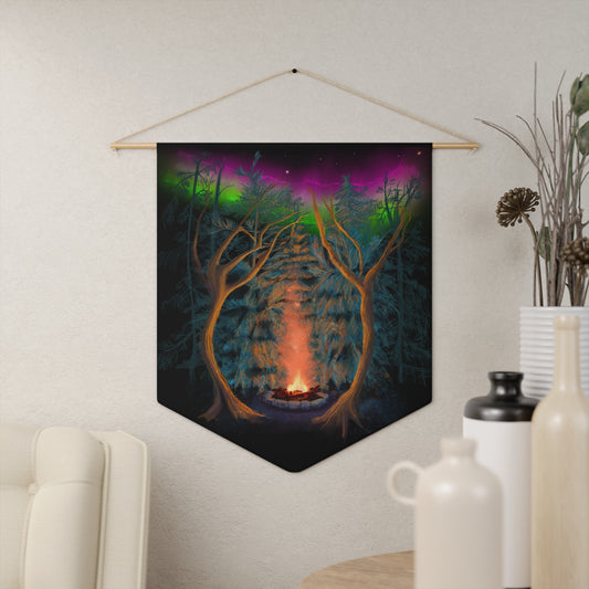 Northwoods Campfire Wall Hanging Pennant