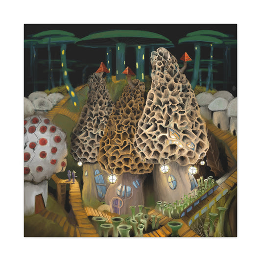 Mushroom City Outskirts Canvas Gallery Wrap