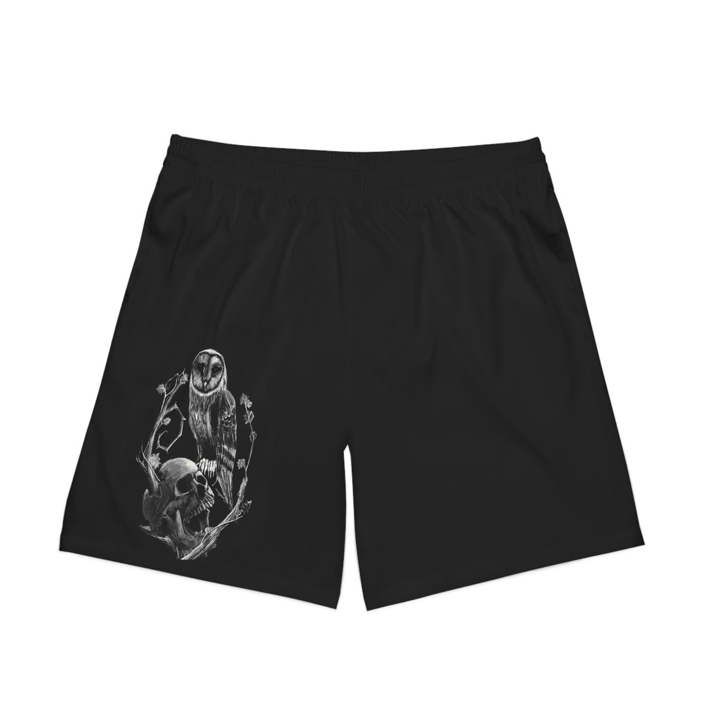 Skull and Owl Men's Elastic Beach Shorts