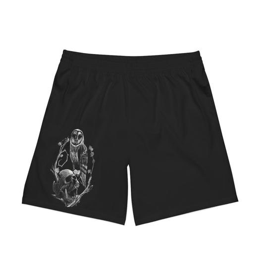 Skull and Owl Men's Elastic Beach Shorts