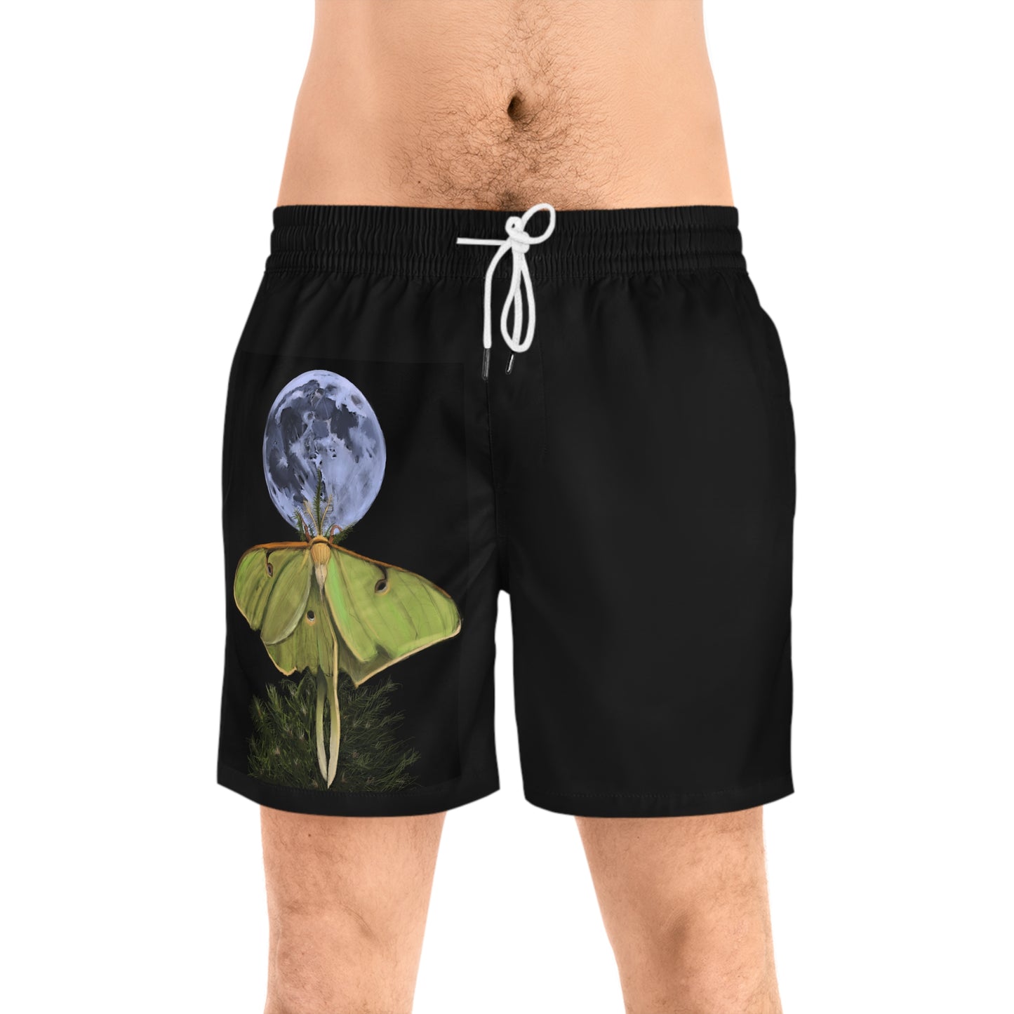 Luna Moth Men's Mid-Length Swim Shorts