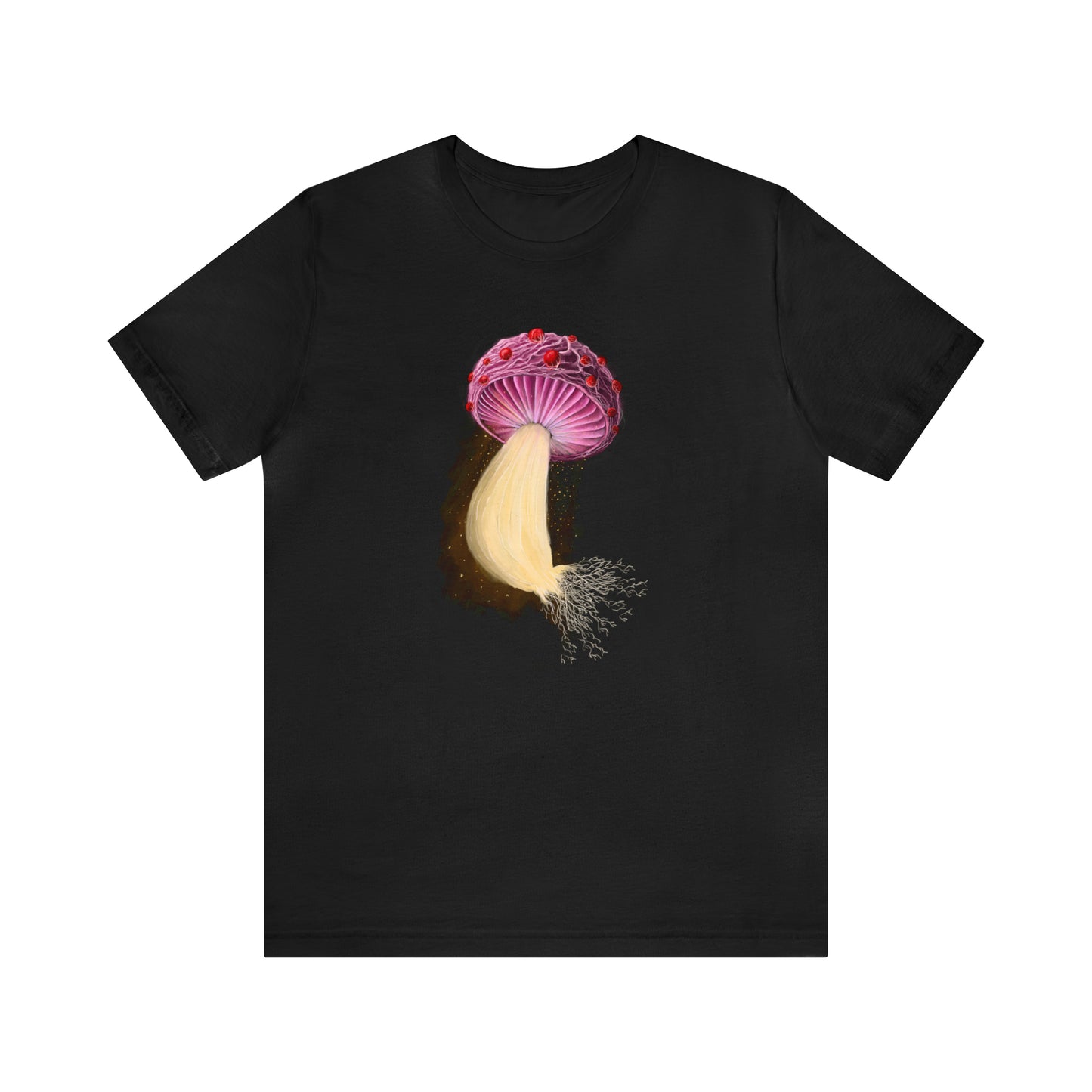 Mushroom with Spores Unisex Jersey Short Sleeve Tee