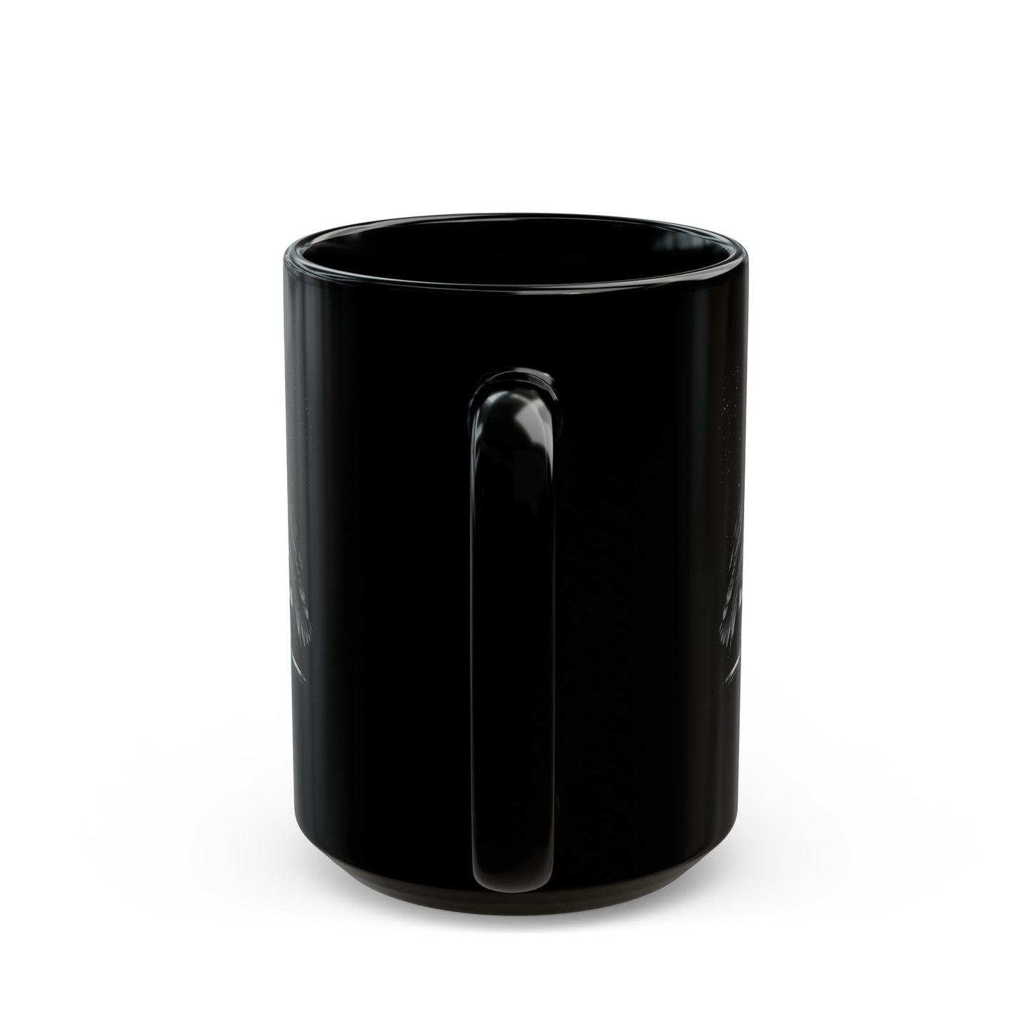 Ravens Muse at the Stars Black Mug