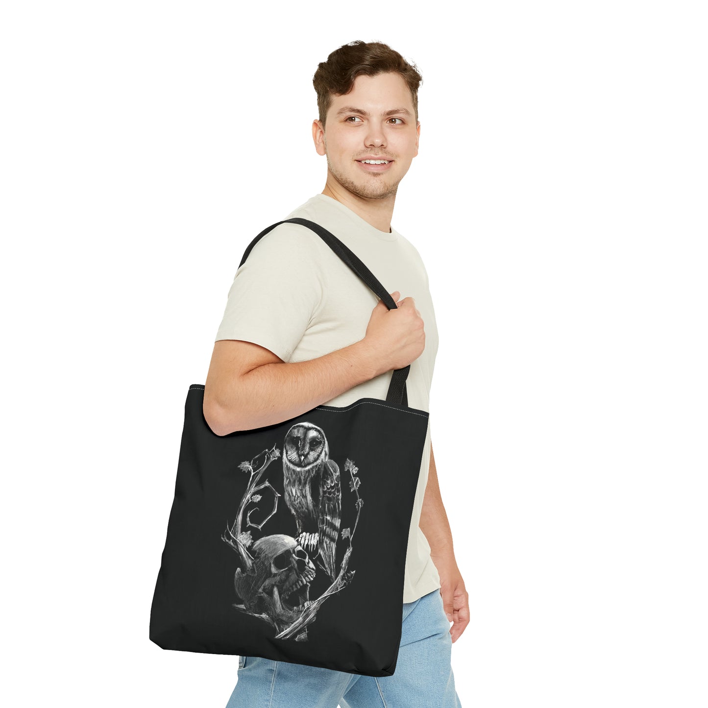 Skull and Owl Tote Bag