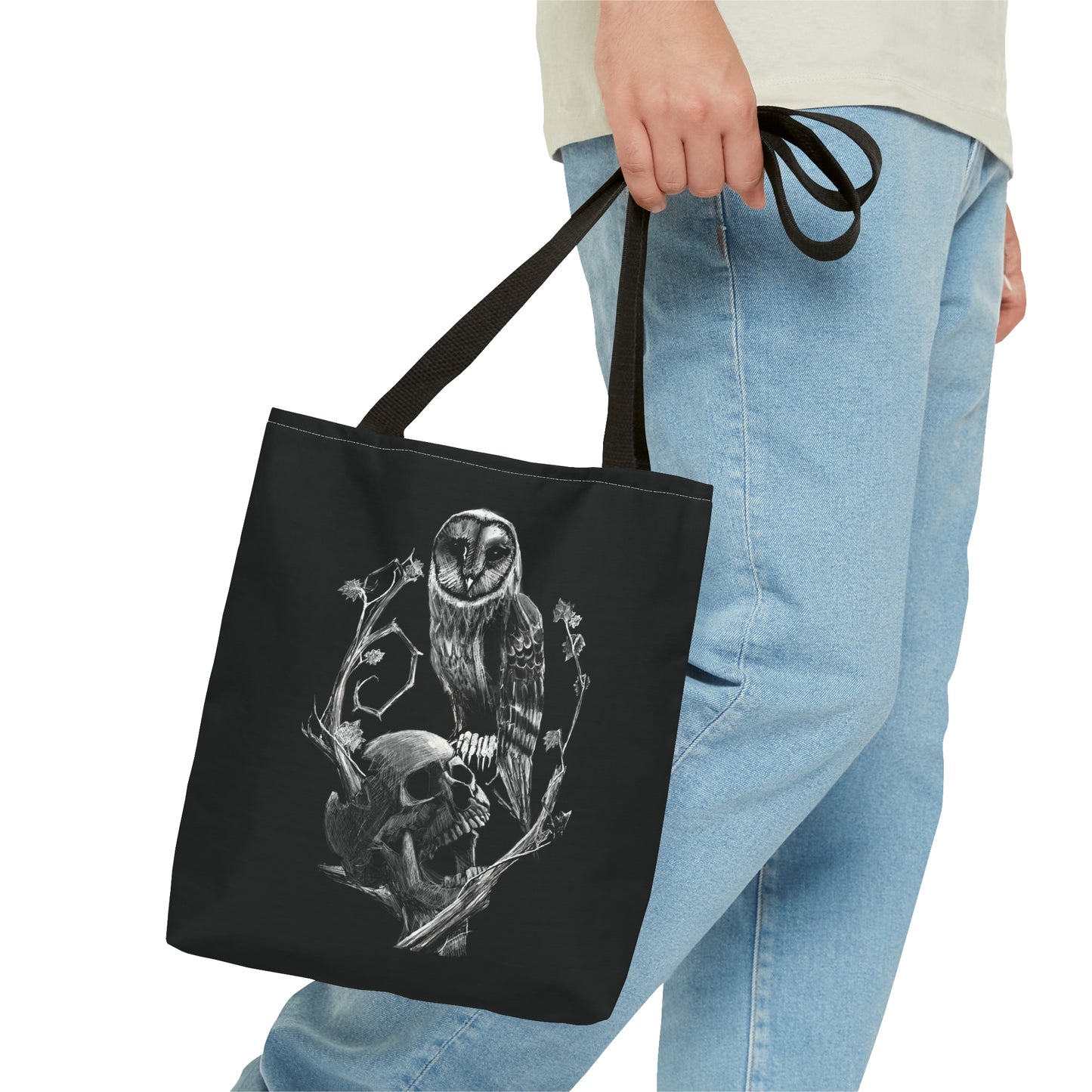 Skull and Owl Tote Bag