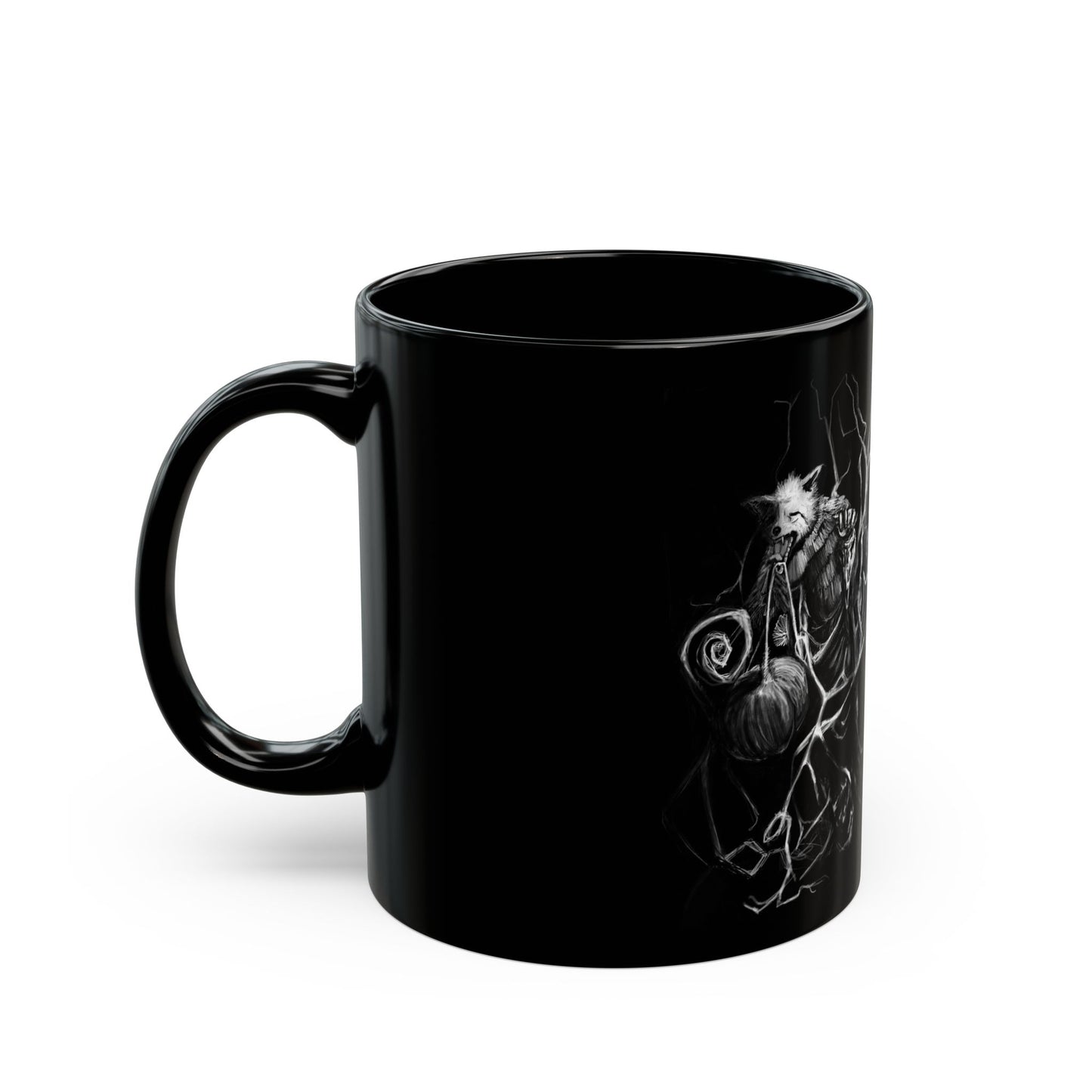 Pumpkin Tree Black Mug (11oz, 15oz)