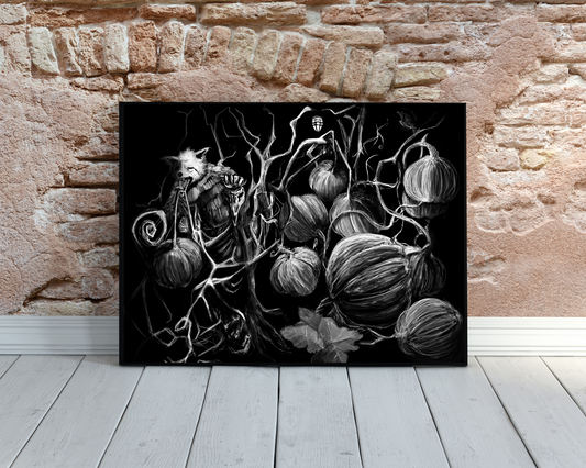 Pumpkin Tree Art Print