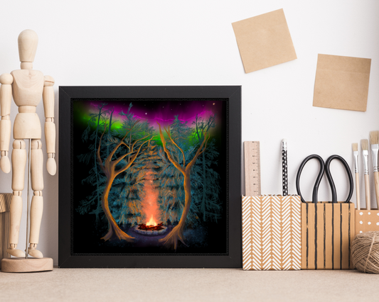 Northwoods Campfire Art Print