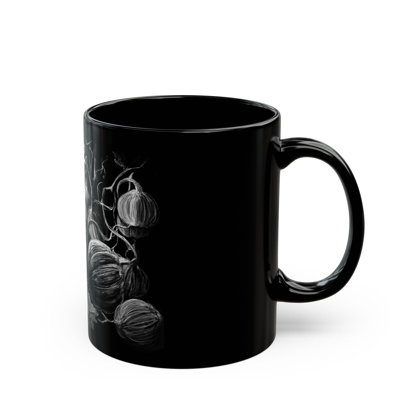 Pumpkin Tree Black Mug (11oz, 15oz)