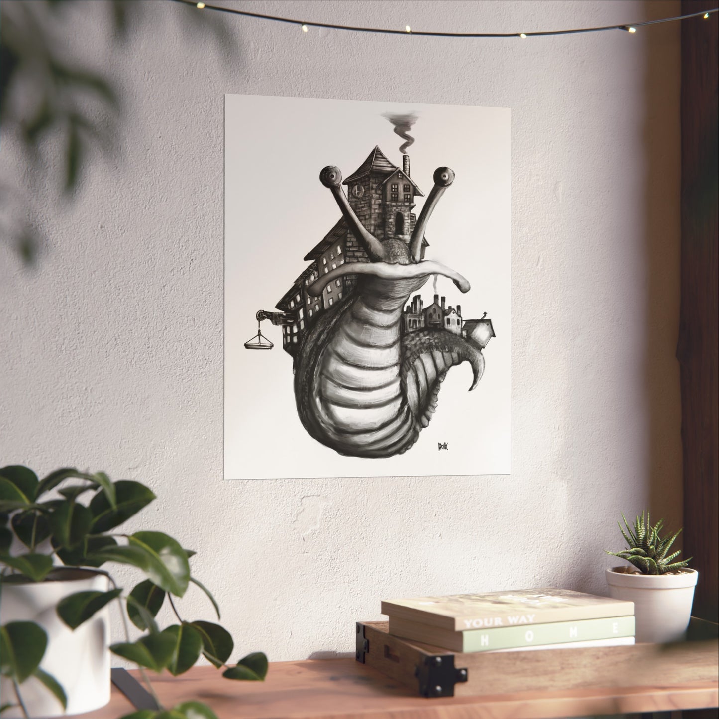 Snail Town Matte Vertical Poster