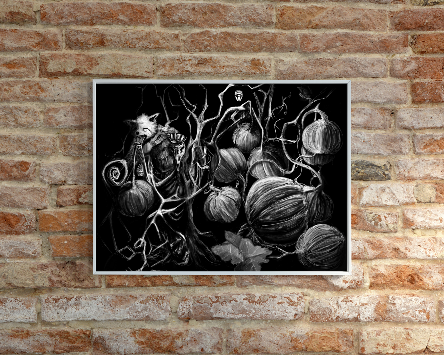 Pumpkin Tree Art Print