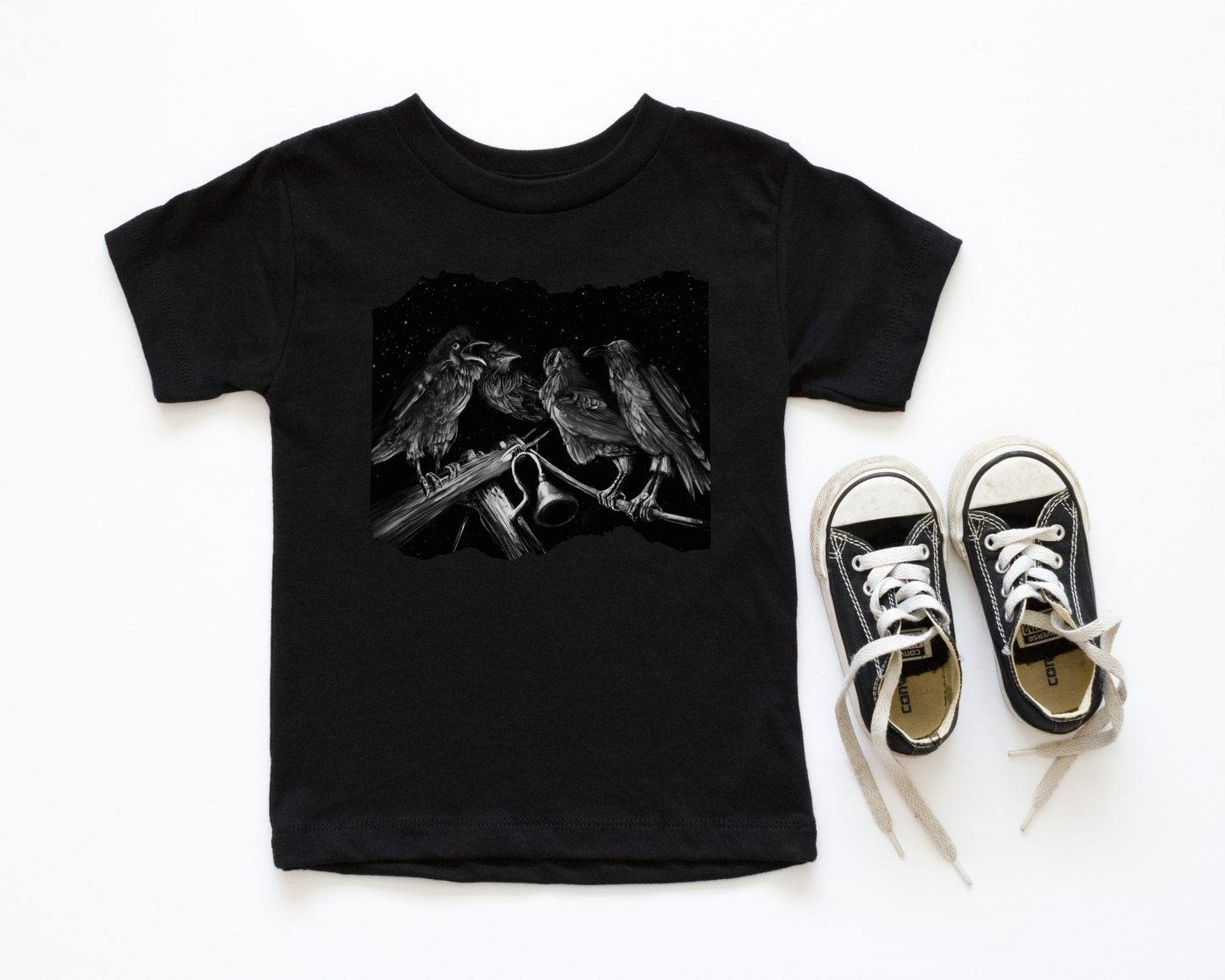 Ravens Muse at the Stars Youth Short Sleeve Tee