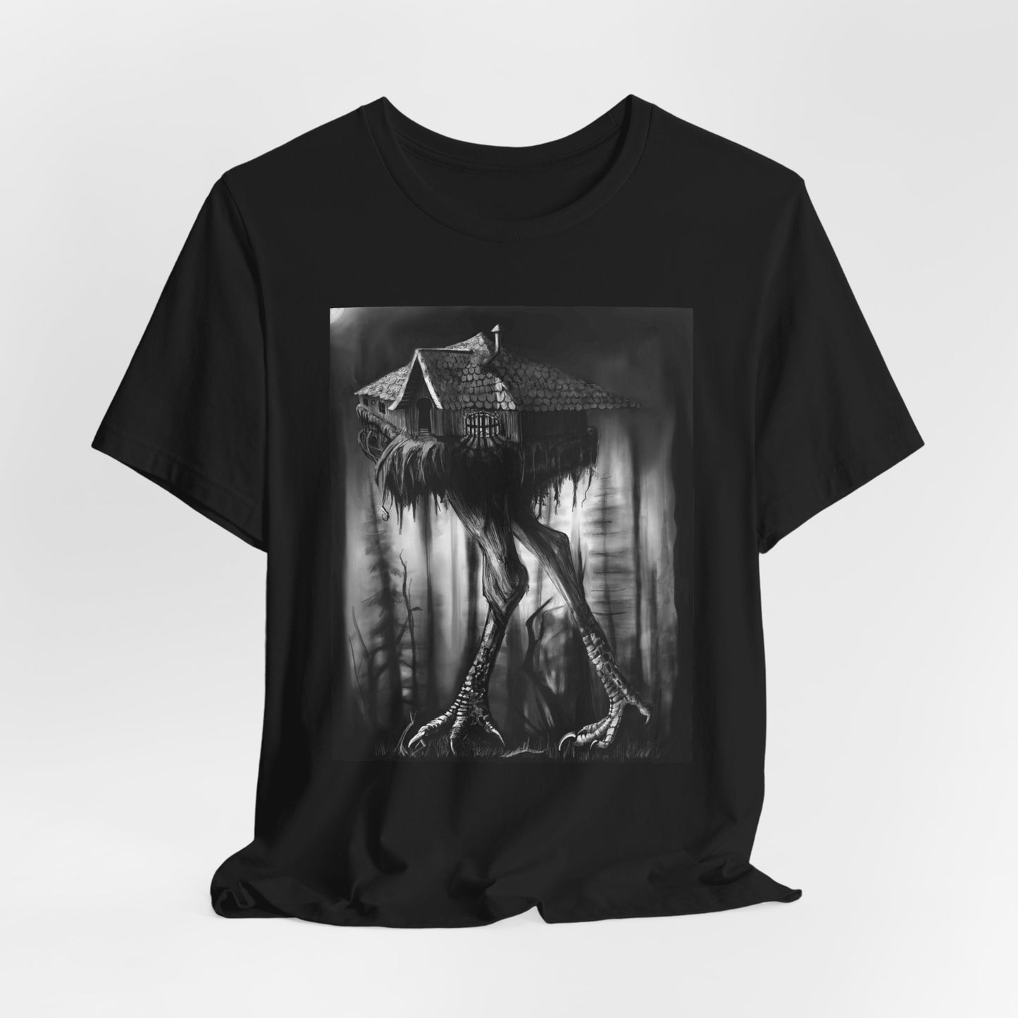 Baba Yagas Cabin Original Art Unisex Jersey Short Sleeve Tee