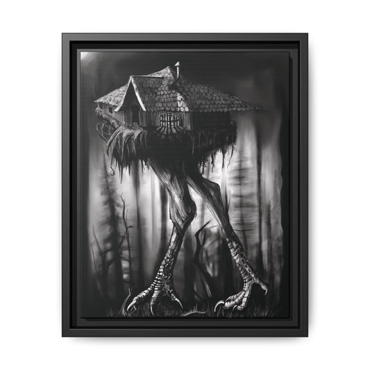 Baba Yagas Cabin Matte Canvas, Framed