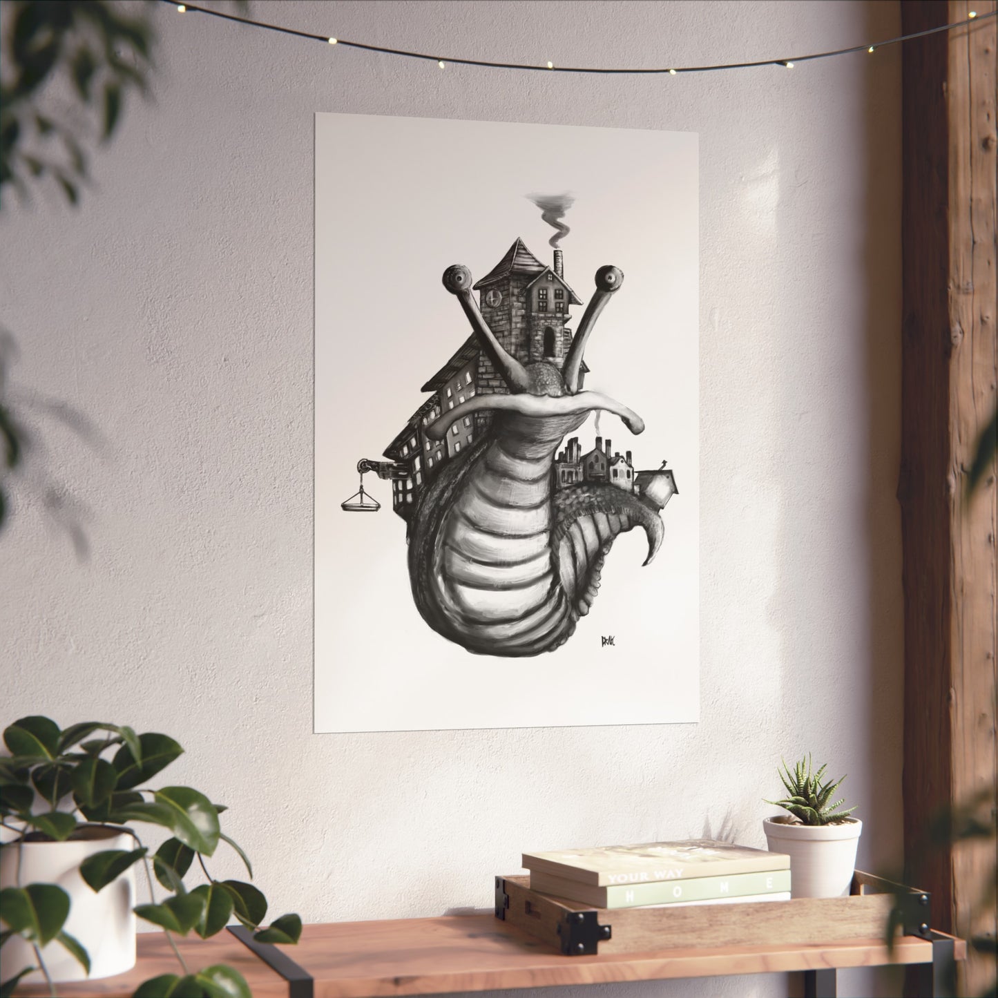 Snail Town Matte Vertical Poster