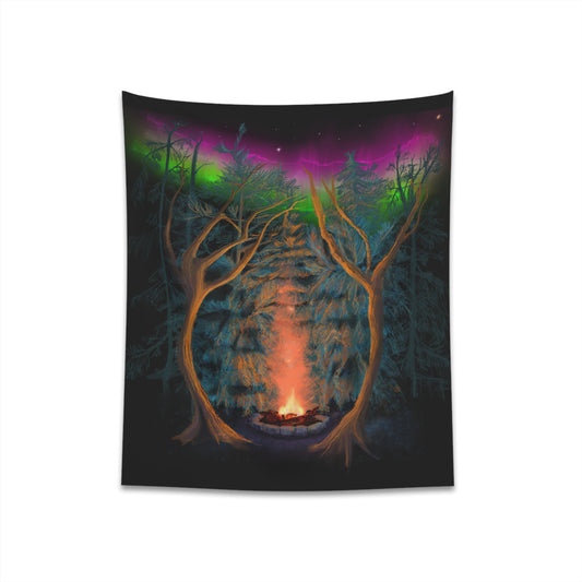 Northwoods Campfire Wall Tapestry
