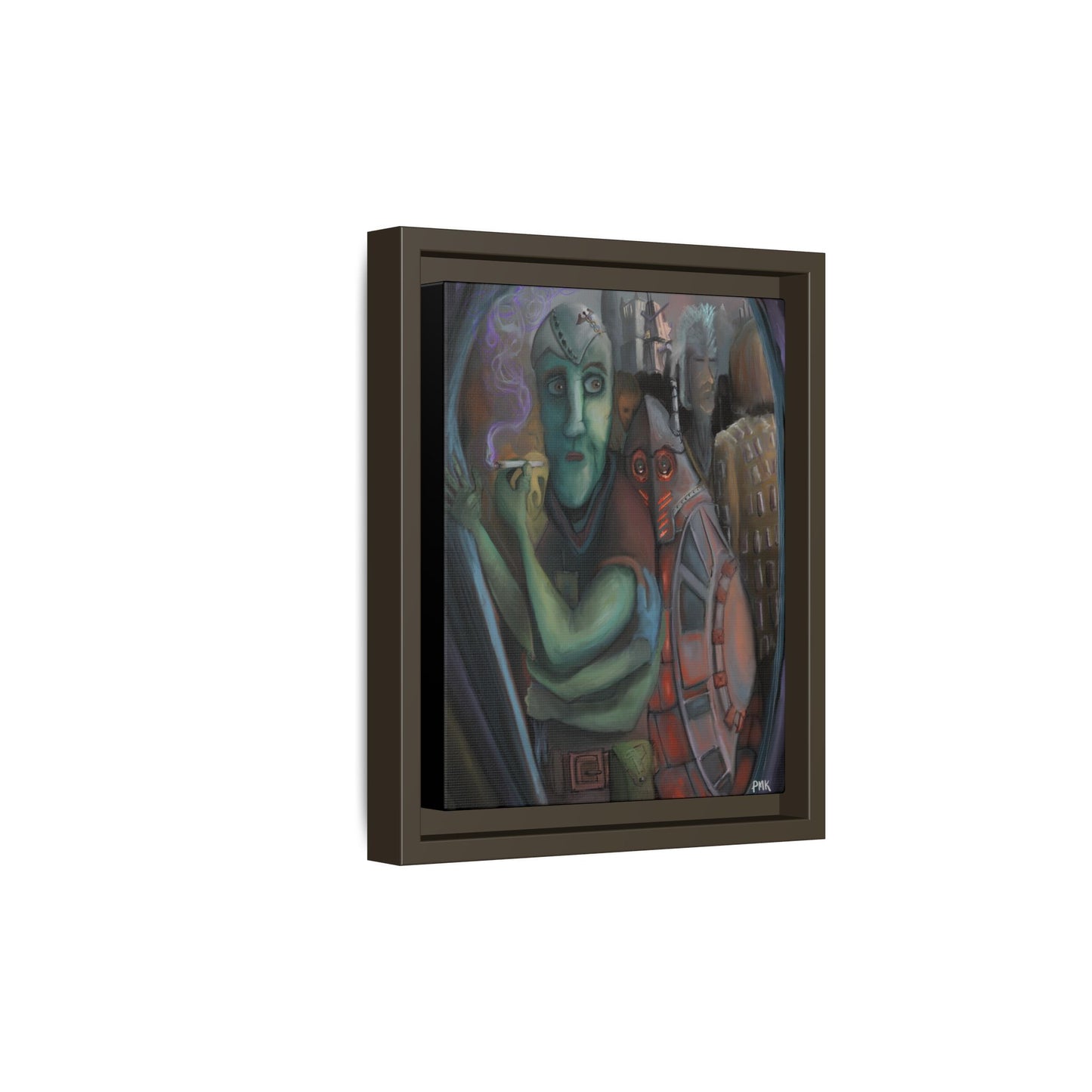 Smoke Break Matte Canvas, Framed