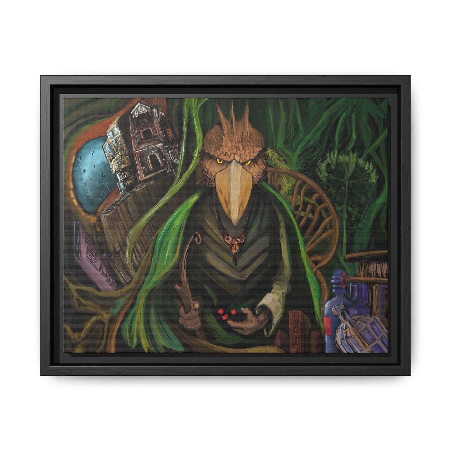 The Game Master Matte Canvas, Framed