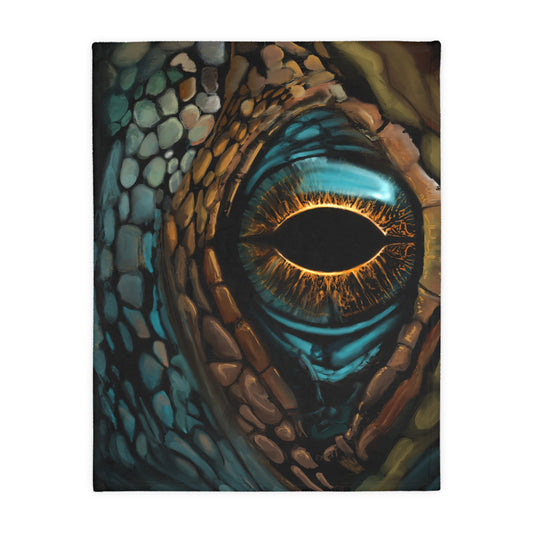 Ancient Eye Velveteen Minky Blanket (Two-sided print)