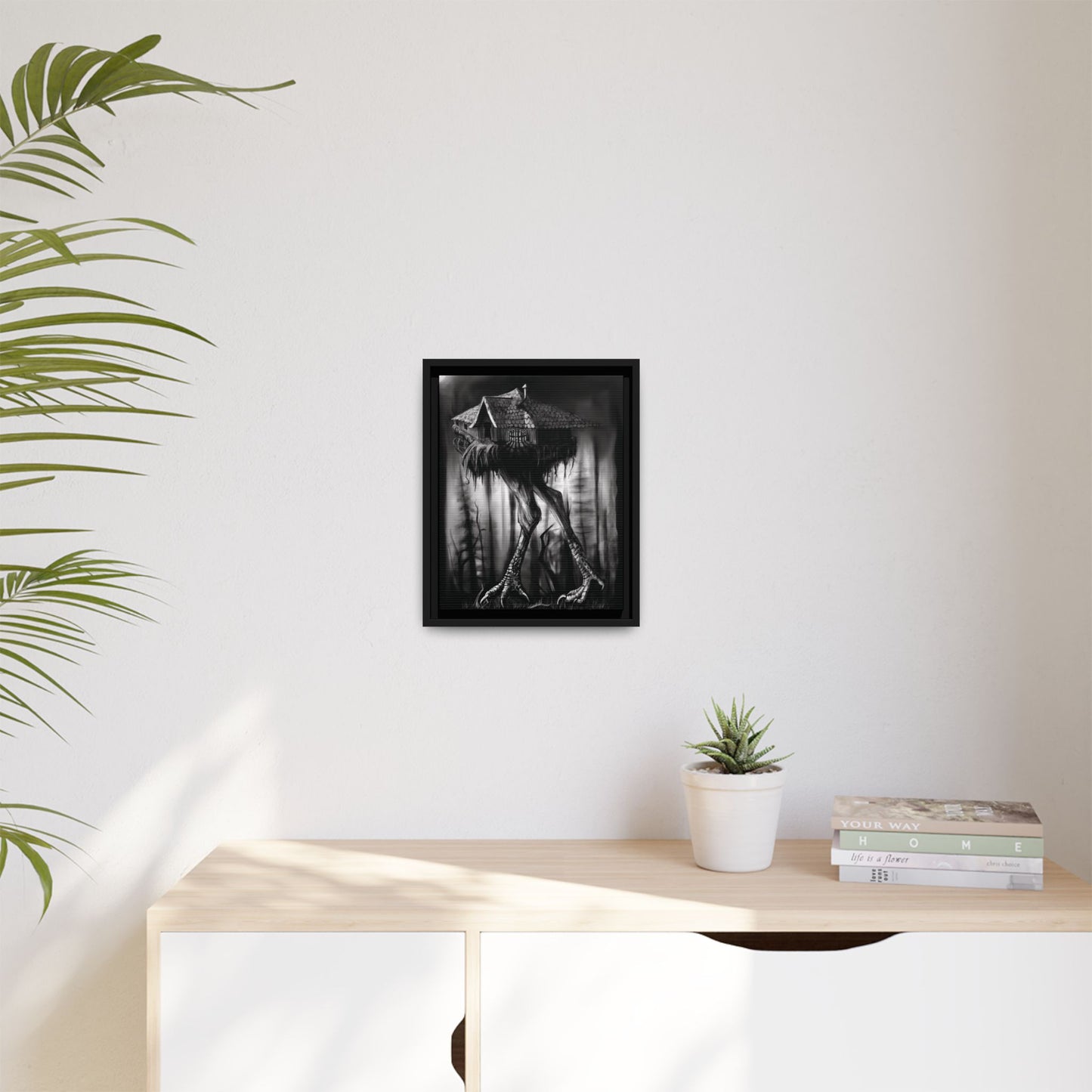 Baba Yagas Cabin Matte Canvas, Framed