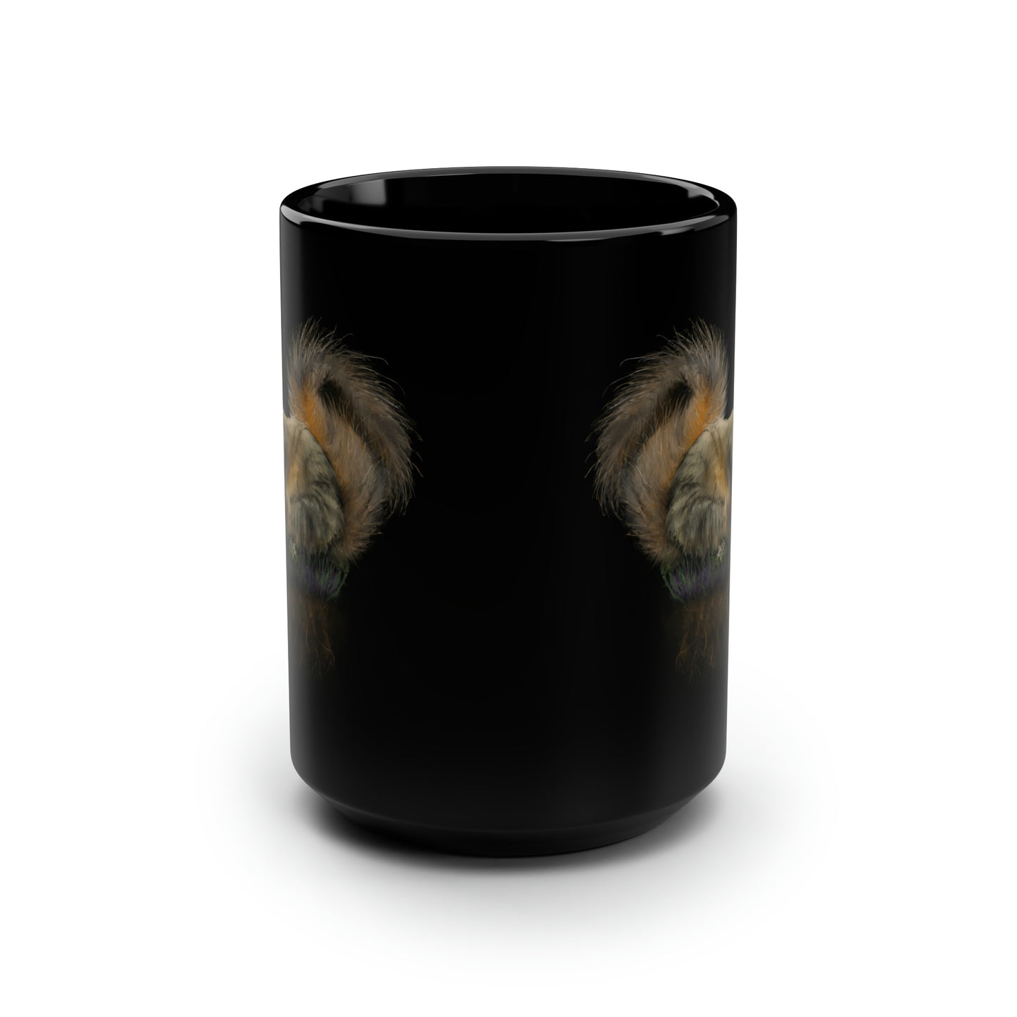 Fluffy Tree Planter 15oz Black Mug